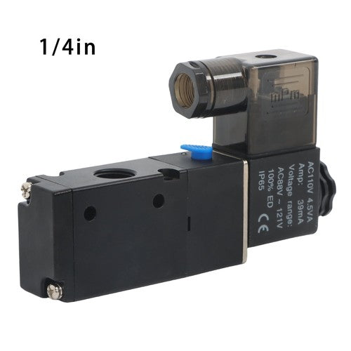 DURAFORCE 3 Way Normally Closed DC 110V Electric Solenoid Air Valve 1/4" NPT