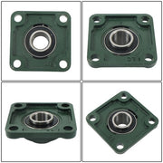 DURAFORCE 6Pcs UCF205-16 Pillow Block Flange Bearing 1" Bore Solid Base Self Aligning