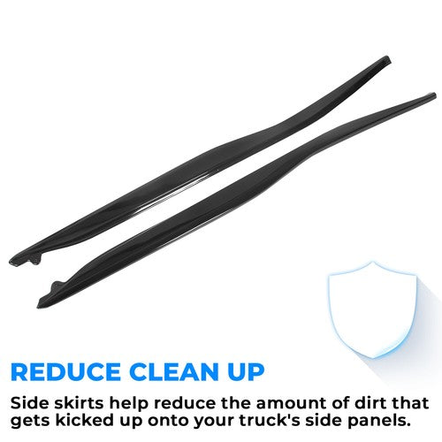 Metallic Side Skirts Z06 Style ABS Gloss Black for 2014 2019 14 Up Corvette C7