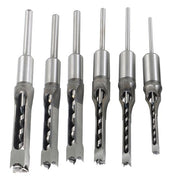 DURAFORCE 6pcs 6.35mm/8mm/9.5mm/12.7mm/14mm/16mm Square Hole Mortise Chisel Drill Bit Set