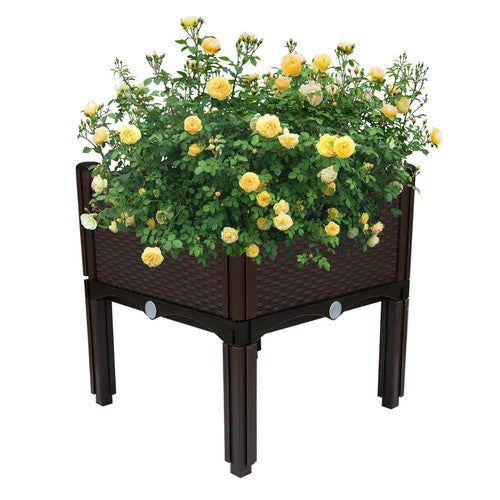 DURAFORCE Raised Garden Bed Outdoor Elevated Planter Box Herbs Flowers Plants Vegetables