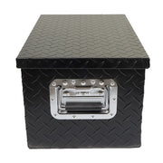 DURAFORCE For Pickup Trailer Black Aluminum Diamond Plate 20"×12"×9.5" Tool Box w/Keys