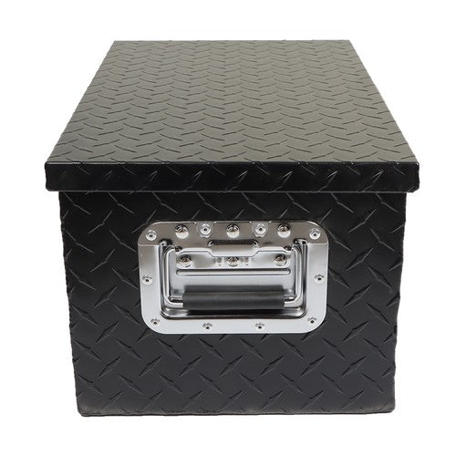 DURAFORCE For Pickup Trailer Black Aluminum Diamond Plate 20"×12"×9.5" Tool Box w/Keys