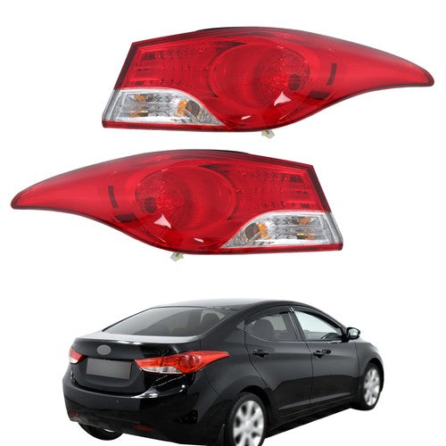 DURAFORCE Halogen Outer Tail Lights For Hyundai Elantra 2011 2012 2013 Left+Right Black
