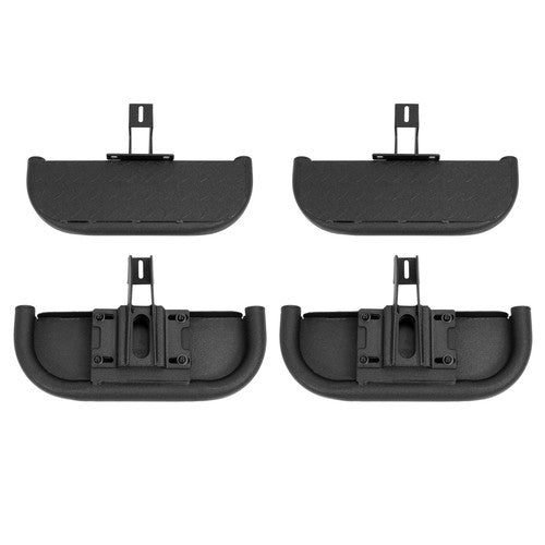 4Pcs Running Boards Side Hood Steps for 2007 2018 Jeep Wrangler JK Steel 4Dr