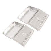 DURAFORCE Restaurant Steam Table Pans 2 Pack Full Size 4 Inch Deep Thickened with Lid