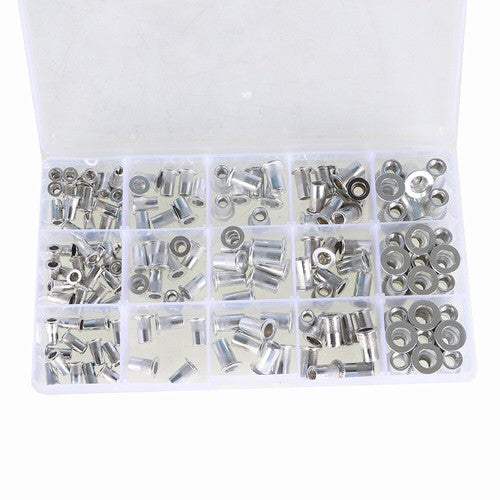 DURAFORCE 150 Pack Aluminum Rivet Nut Kit Rivnut Nutsert Standard Inch SAE Imperial