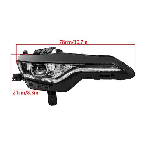DURAFORCE Front Headlight For Chevrolet Camaro SS 1SS RS 2019-24 RH Single Clear Lens LED