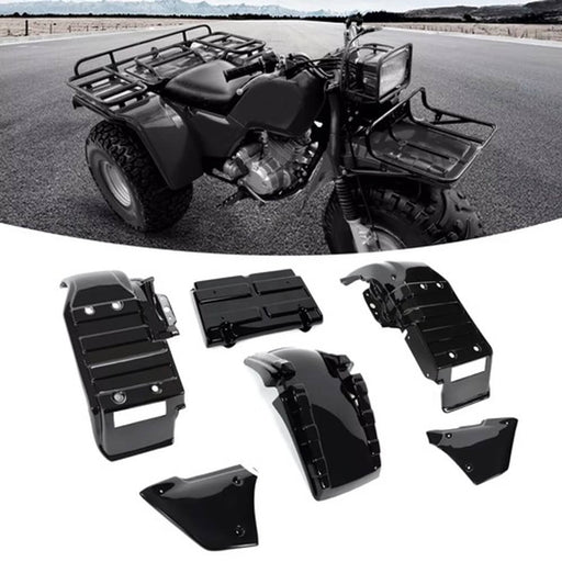 DURAFORCE Black Complete Plastic Fender Kit For Honda Big Red ATC250ES ATC 250ES 1985-1987