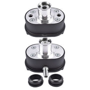 DURAFORCE Oval Finned Black Aluminum Push-in Breather & PCV Kit 1-1/4" Valve Cover Holes
