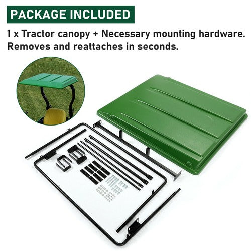 DURAFORCE Top Cab Canopy For John Deere Compact Utility Tractors with ROPS up to 34" Wide