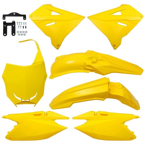 DURAFORCE Yellow Restyled Plastics Kit New Style 2019 For Suzuki RM250/RM125 2001-2008
