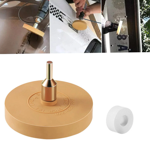 DURAFORCE 3.5" Car Decal Remover Eraser Wheel Tool for Drill Adhesive Pinstripe Sticker