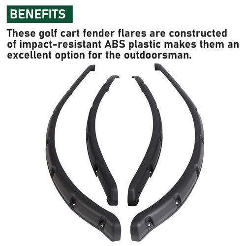 DURAFORCE For Club Car DS 1993 1994-UP Golf Cart Front Rear Fender Flares W/ Screws