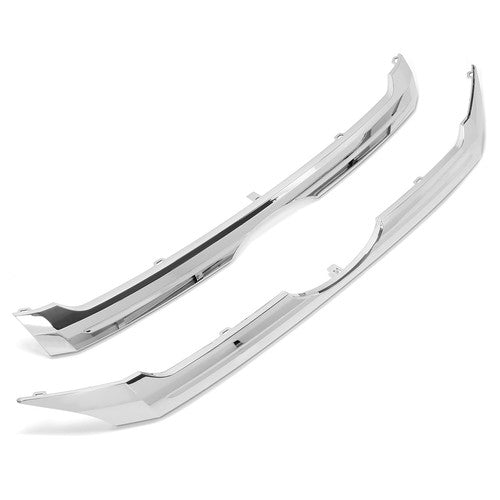 DURAFORCE Front Upper Center Grille Trim Grill Chrome Set for 2011-2014 Ford Edge 2 Pcs
