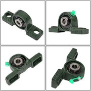 DURAFORCE 6PCS UCP201-8 Pillow Block Bearing 1/2" Bore 2 Bolt Cast Iron Base Self-Aligning