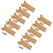 DURAFORCE 10 Pack Bucket Teeth with Flex Pins Yellow V17SYL V17PN Fits for Backhoe Loader