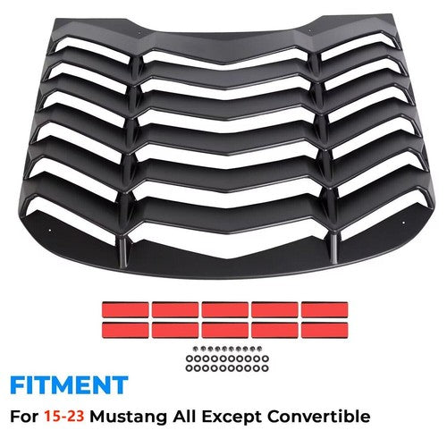Fits 2015 2023 2019 2018 Ford Mustang Rear Window Louver Cover Sun Shade ABS