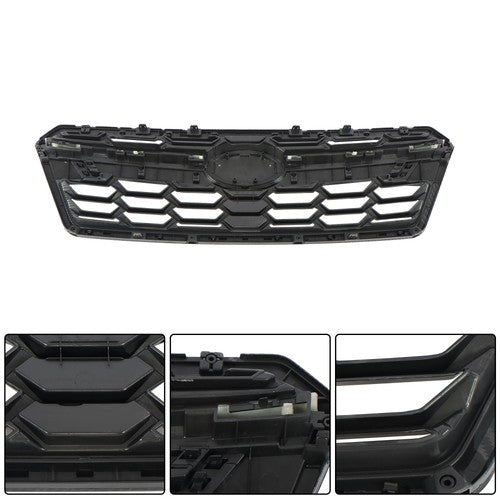 DURAFORCE Fit For Subaru Crosstrek 2018-20 Front Bumper Grille Black Carbon Fiber Plastic