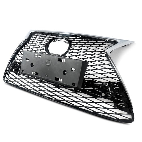 DURAFORCE Front Bumper Grille for 2015-2017 Lexus NX200T NX300H F Sport Chrome Black