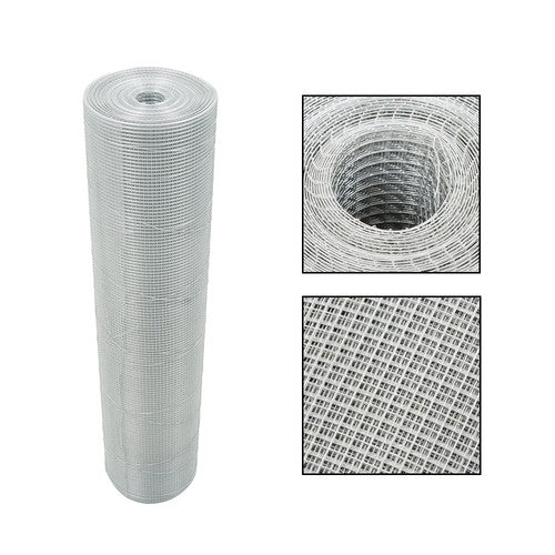 DURAFORCE 36“×100' Galvanized Chicken Wire Fence Welded Mesh Roll Hardware Cloth 1/4In