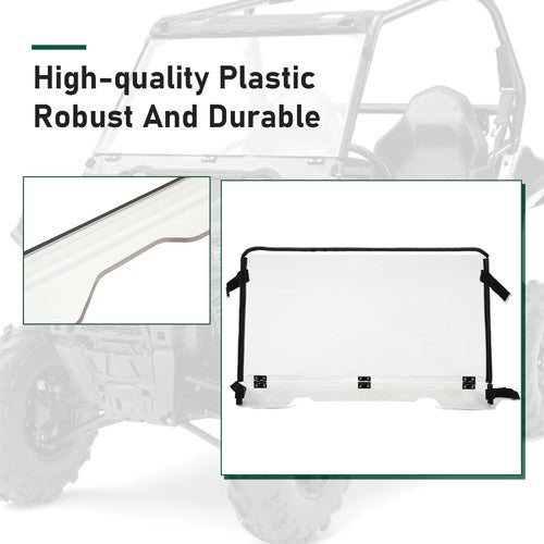 DURAFORCE Front Windshield Scratch Resistant Fit For 2014-2018 Polaris RZR XP / XP 4 1000