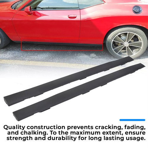 Rocker Panel For Dodge Challenger 08-14 Door Exterior Side Molding Body Trim