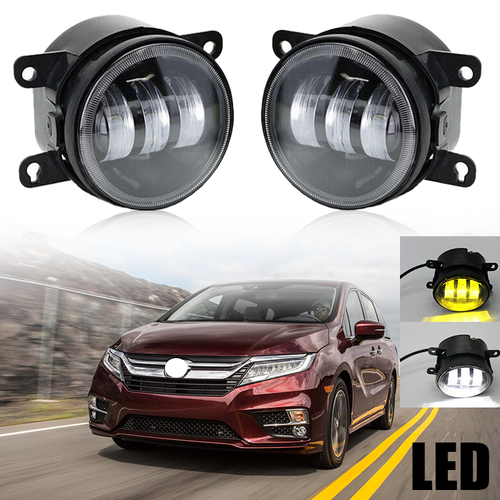 DURAFORCE LED Front Bumper Clear Fog Driving Light for Honda Odyssey 2018-2022 Pair