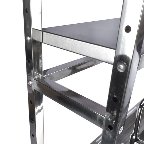 DURAFORCE 39.4in Stainless Steel Utility Sink Set Left Platform Commercial Sink w/ Shelves
