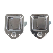 DURAFORCE 4-3/8" x 3-1/4" 2 Stainless Door Lock For RV Trailer Toolbox Handle Latch Key