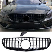 DURAFORCE For 2015-2017 Mercedes Benz W217 S500 S550 GT Front Bumper Grille Glossy Black