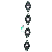 DURAFORCE UCFL206-20 Self Alignment Pillow Block Bearing 1-1/4" Bore Solid Base 4pcs ﻿