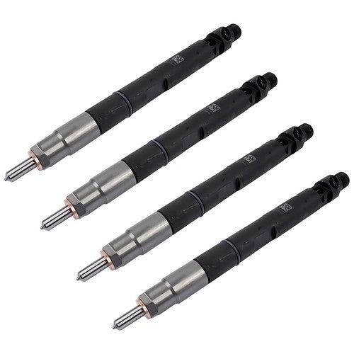 DURAFORCE 4Pcs Common Rail Diesel Fuel Injectors Black Fits JCB T4 Excavator 444 Engine