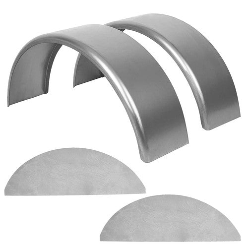 DURAFORCE Pair Round Single Axle Trailer Fenders Backs for 14-16 Inch Wheels