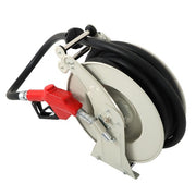 DURAFORCE 1" x 33' Retractable Swivel Rewind W/Auto Fueling Gun Diesel Hose Reel For Truck