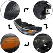 DURAFORCE Fit For Jeep Cherokee 2019-2022 Headlight Projector LH/Left Side LED Replacement