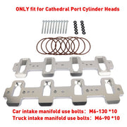 DURAFORCE For 551316 Cathedral Port Cyl Head to Rectangle Port Intake Manifold Adapters