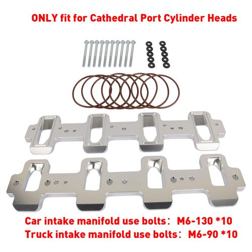 DURAFORCE For 551316 Cathedral Port Cyl Head to Rectangle Port Intake Manifold Adapters