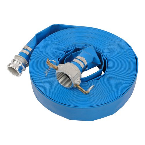 DURAFORCE 2"X100FT Pool Backwash Hose Heavy Duty Reinforced PVC Lay Flat Water Discharge