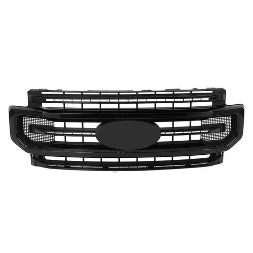 DURAFORCE Front Bumper Grille Plastic Gloss Black For Ford F250 F350 2020-2022 Super Duty