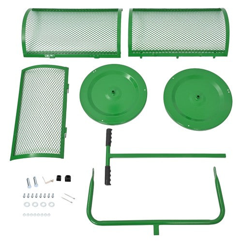 DURAFORCE 24'' Green Peat Moss Compost Spreader Lawn Garden Care Manure Spreaders Roller
