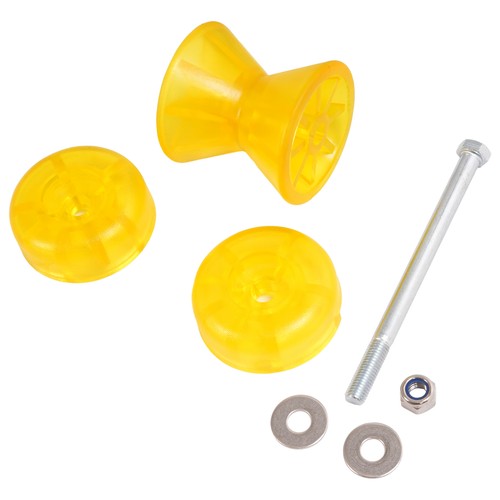 DURAFORCE Universal Boat Trailer Winch Stand Seat Steel With Yellow Roller For Winch Posts