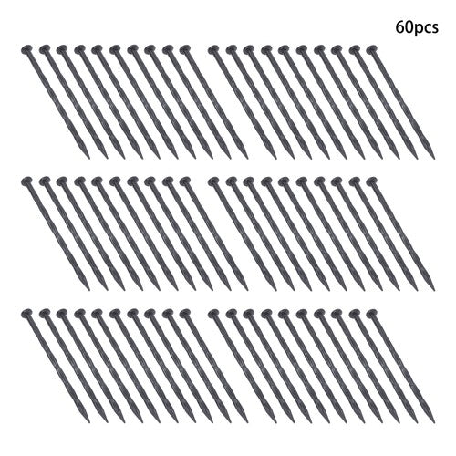DURAFORCE Edging Nails Garden Anchoring Spikes 8 Inch 60 Pcs Plastic Spiral Landscape