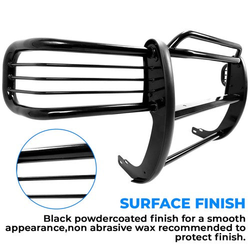 Bull Bar Grille Guard Black Steel Power Coated for Isuzu Rodeo Amigo 1998-2004