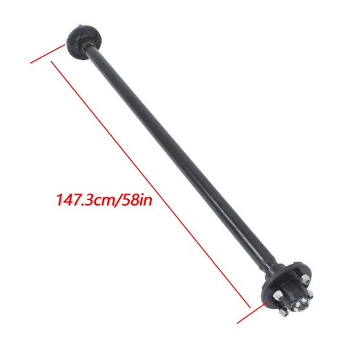 DURAFORCE (with U-Bolt Kit) Trailer Axle 4 lug-4" Idler 58" Hub Face Fit For 2000lbs
