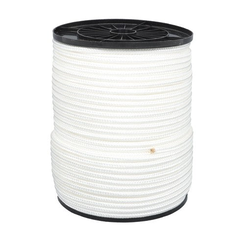DURAFORCE 3/8in × 500ft Nylon Solid Braid Rope High UV Abrasion Resistance Industrial