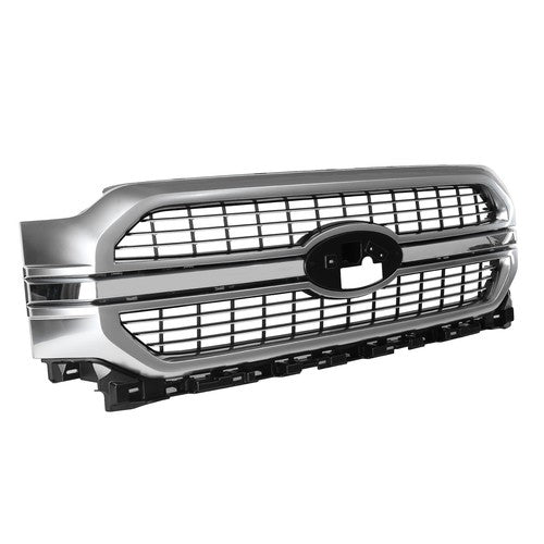 DURAFORCE Satin Aluminum Front Bumper Grille Grill For 2021-2023 Ford F-150 F150 Limited