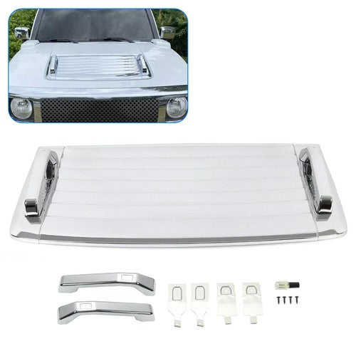 Hood Deck Vent Panel Handle Cover Trim Chrome For 2006 To 2010 Hummer H3