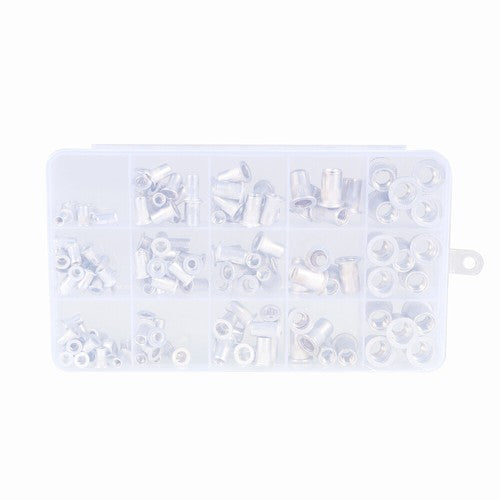 DURAFORCE 150 Pack Aluminum Rivet Nut Kit Metric Rivnut Nutsert Assort M3 M4 M5 M6 M8 New