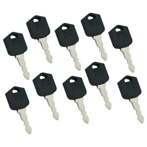 DURAFORCE D554212 Ignition Keys for Doosan Daewoo Forklift D25 D35 G25 G35 10 Pcs